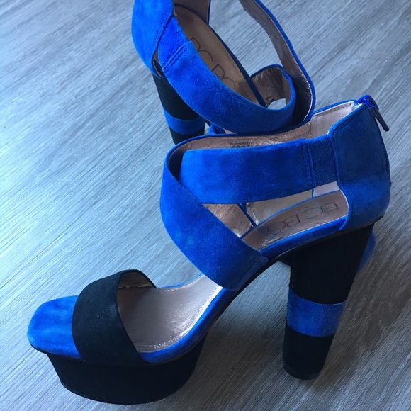 BCBG Cobalt Black & Blue funky chunky platform - Picture 2 of 7